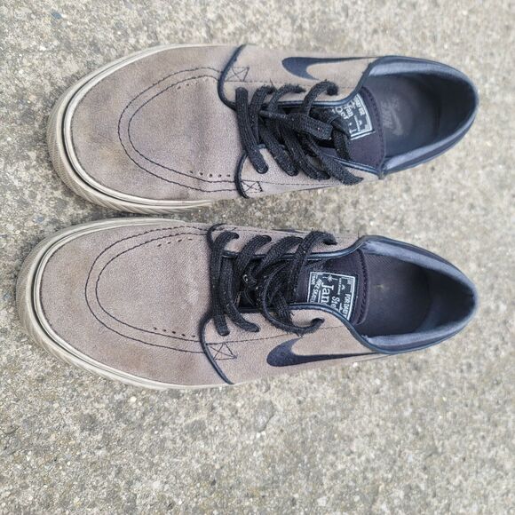 Nike Zoom Stefan Janoski Cool Gray Suede Skateboard Sneakers Men Size 8 Shoes - Picture 1 of 5